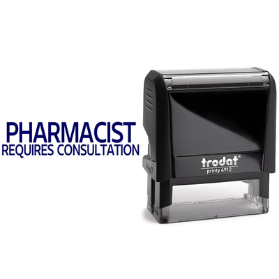 Pharmacist Requires Consultation Rubber Stamp - alternate view