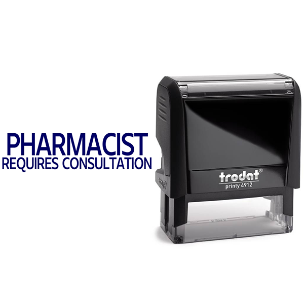 Pharmacist Requires Consultation Rubber Stamp Body and Design