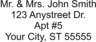 Rectangle 4 line address stamp