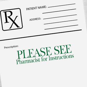 Please See Pharmacist Rubber Stamp Imprint Example