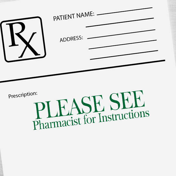 Please See Pharmacist Rubber Stamp Imprint Example