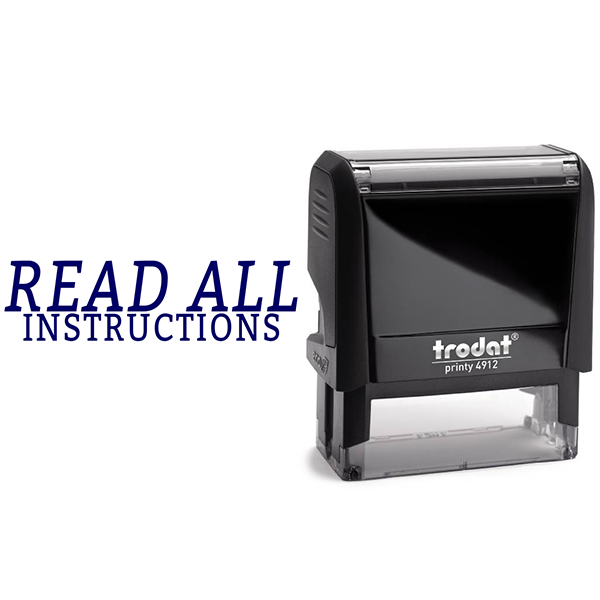 Read All Instructions Rubber Stamp Body and Design