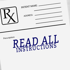 Read All Instructions Rubber Stamp Imprint Example