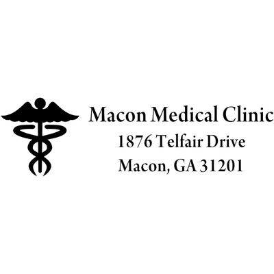 Caduceus Medical Address Stamp - alternate view