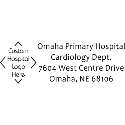 Custom Logo Hospital Address Stamp