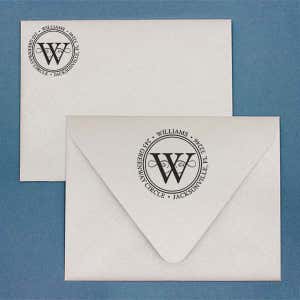 Executive Address Stamp Imprint Example on Paper