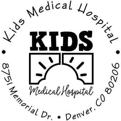Custom Round Children's Hospital Logo Address Stamp - alternate view