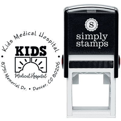 Custom Round Children's Hospital Logo Address Stamp - alternate view