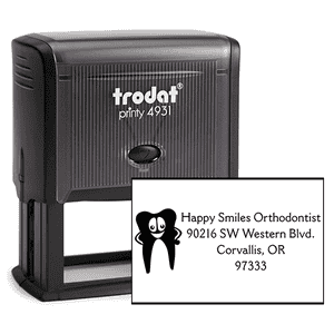 Dental Tooth Return Address Stamp