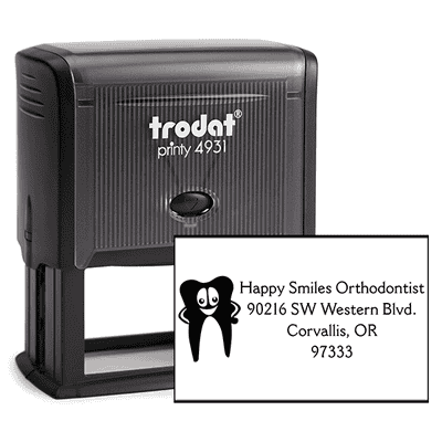 Dental Tooth Return Address Stamp