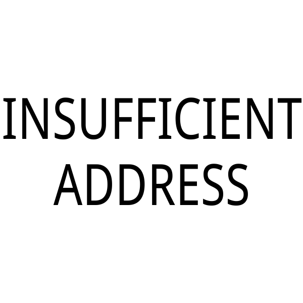 Insufficient Address Rubber Stamp