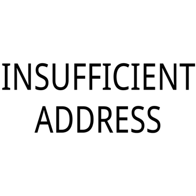 Insufficient Address Stock Stamp - alternate view