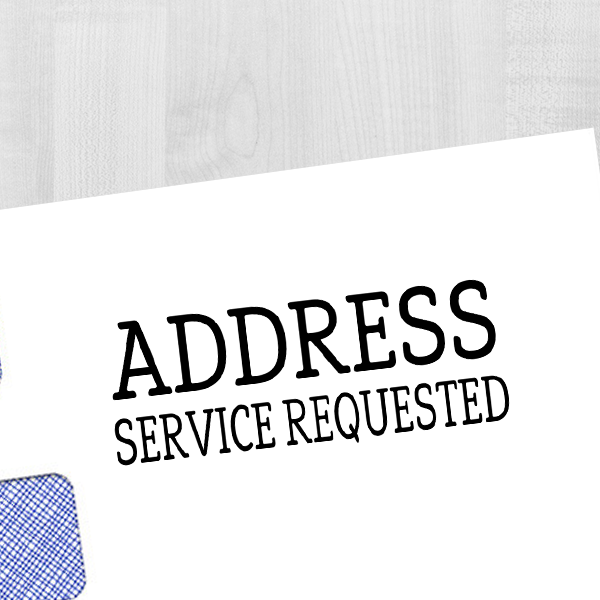 Address Service Requested Stock Stamp