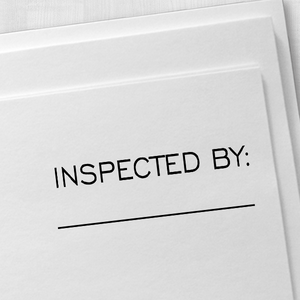 Inspected By Blank Line Rubber Stamp Imprint Example