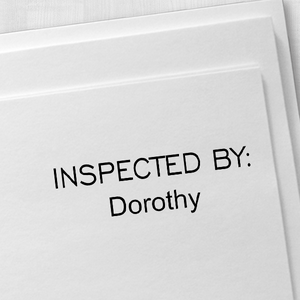 Custom Name Inspected By Rubber Stamp Imprint Example