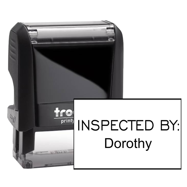 Custom Name Inspected By Rubber Stamp