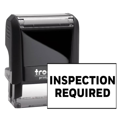 Inspection Required Rubber Stamp