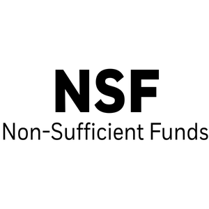 NSF Nonsufficient Funds Rubber Stamp
