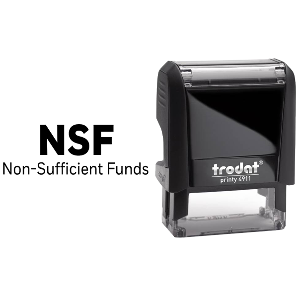 NSF Nonsufficient Funds Rubber Stamp Body and Design
