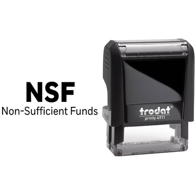 NSF Nonsufficient Funds Rubber Stamp - alternate view