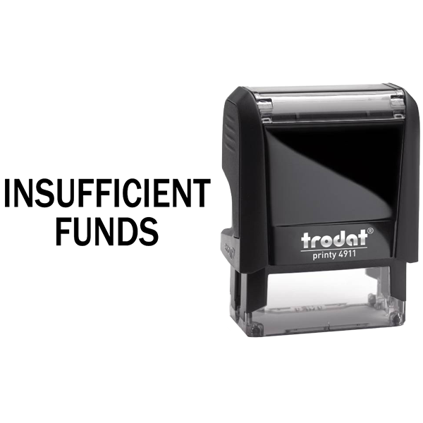 Insufficient Funds Rubber Stamp Body and Design