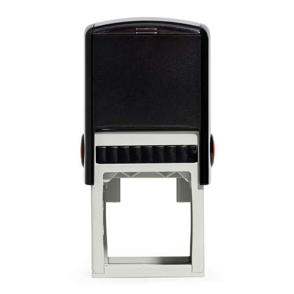 Rear view of the Trodat Printy 4924 self-inking stamp used with the Anderson Round Return Address Stamp