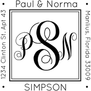 Simpson Square Address Stamp