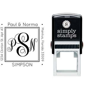 Simpson Square Address Stamp Body and Design