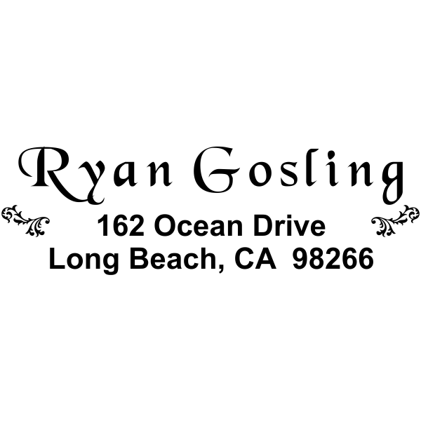 Twin Vintage Floral Design Custom Address Stamp