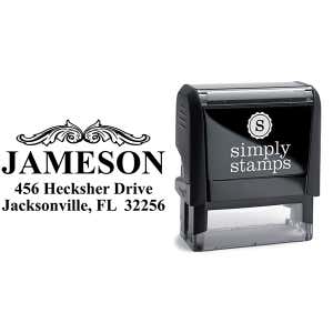 Vintage Crown Molding Custom Address Stamp Body and Design