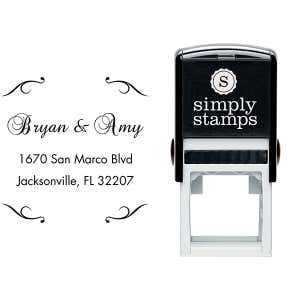 Victorian Deco Custom Address Stamp Body and Design