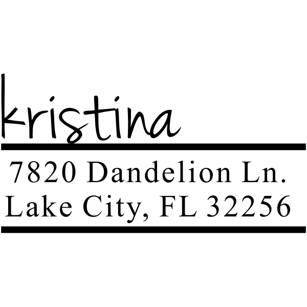 Handwritten Name Return Address