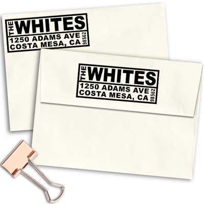Bold Boxes Return Address Stamp - alternate view