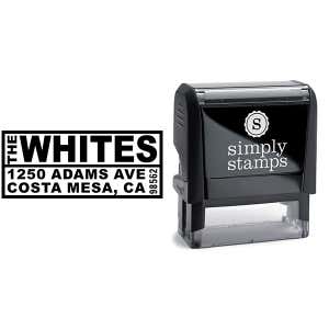 Bold Boxes Return Address Stamp Body and Design