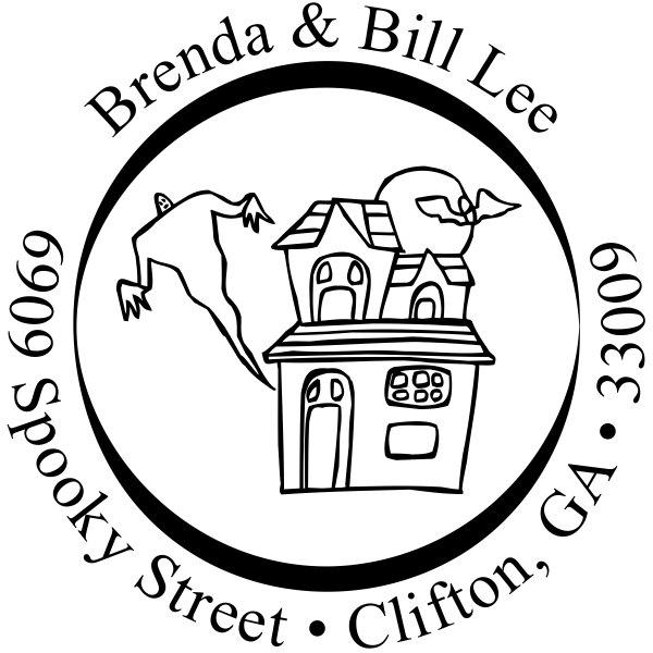 Halloween Haunted House Address Stamper