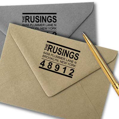 Brooklyn Style Return Address Stamp - alternate view