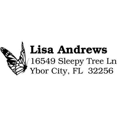 Monarch Butterfly Custom Address Stamp