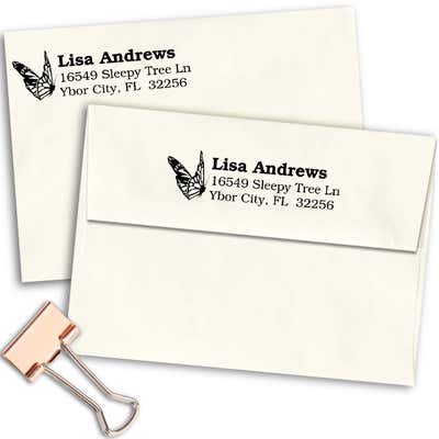 Monarch Butterfly Custom Address Stamp - alternate view
