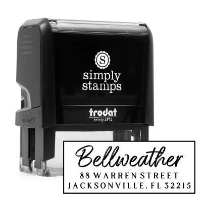 Brush Script Address Stamp - alternate view