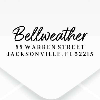 Rustic Script Address Stamp