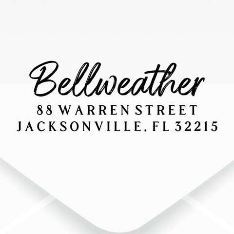 Brush Script Address Stamp