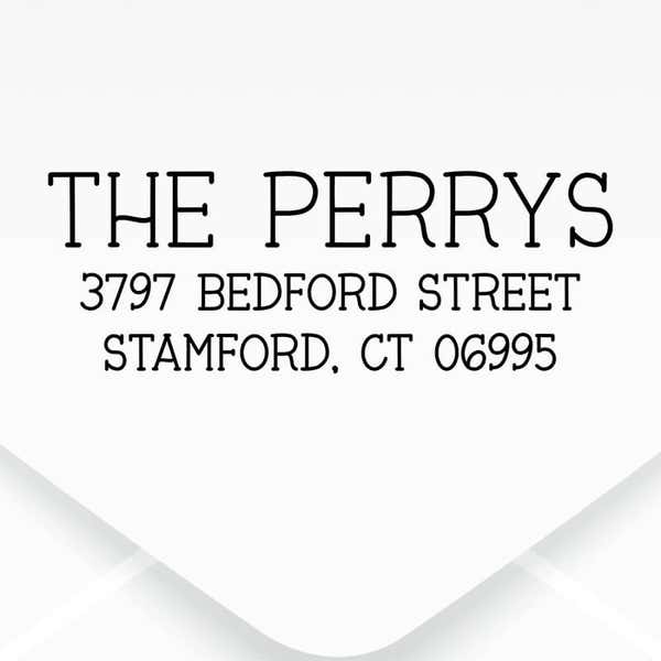 Humble Serif Custom Return Address Stamp