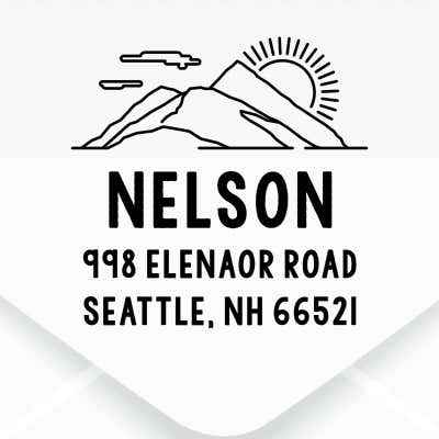 custom round letter address stamp
