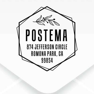 custom round letter address stamp
