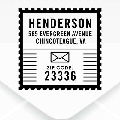 custom round letter address stamp