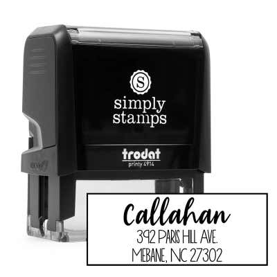 Script Condensed Address Stamp - alternate view