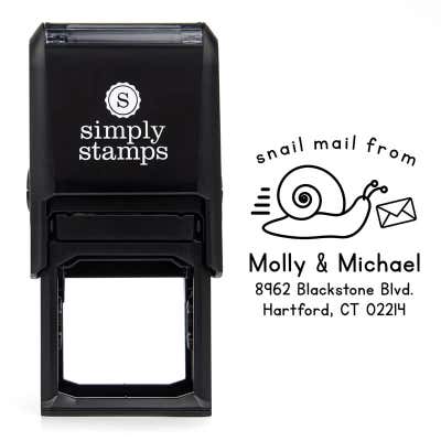 Snail Mail Custom Return Address Stamp - alternate view