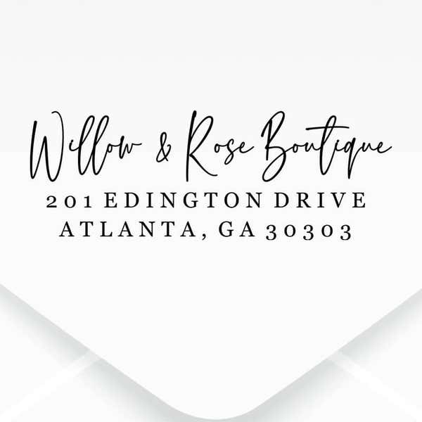 Philip Script Custom Return Address Stamp