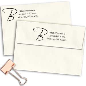 Script Initial Return Address Stamp Imprint Example