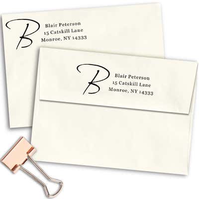 Script Initial Return Address Stamp - alternate view